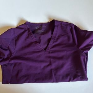 Figs scrub top purple